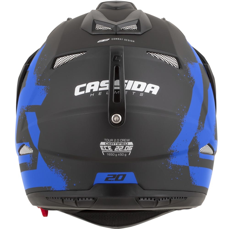 Enduro helma na motorku Cassida Tour 2.0 Crew matná černo-modrá