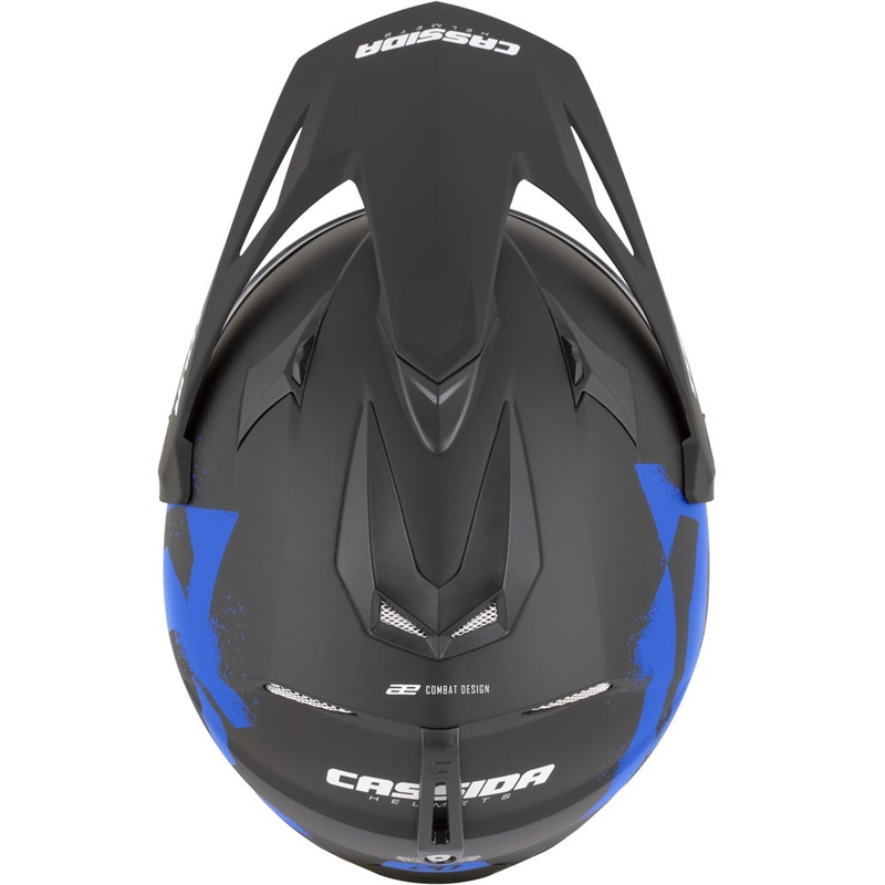 Enduro helma na motorku Cassida Tour 2.0 Crew matná černo-modrá