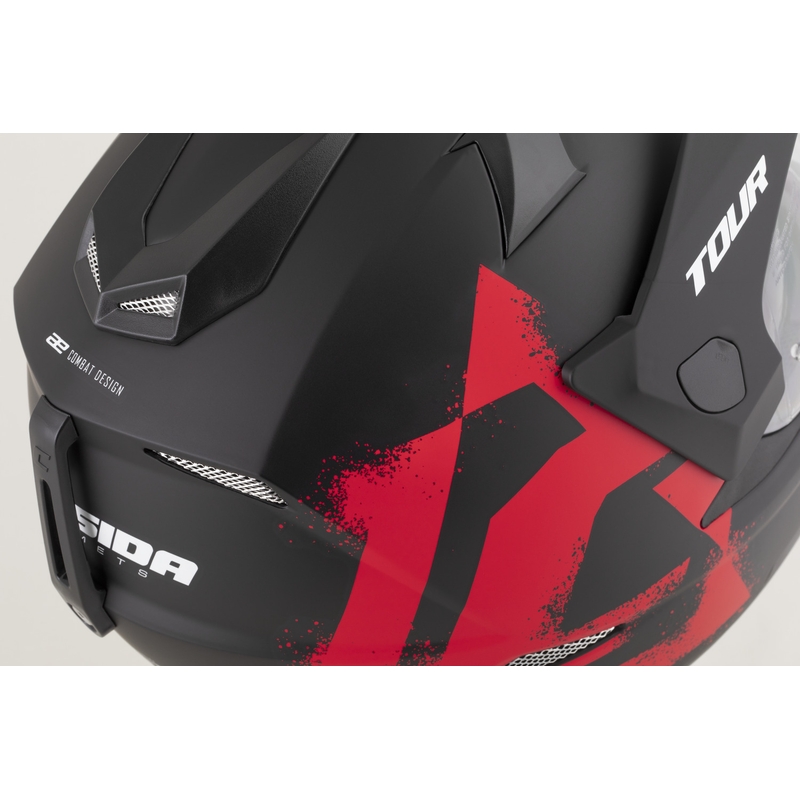Enduro helma na motorku Cassida Tour 2.0 Crew matná černo-červená