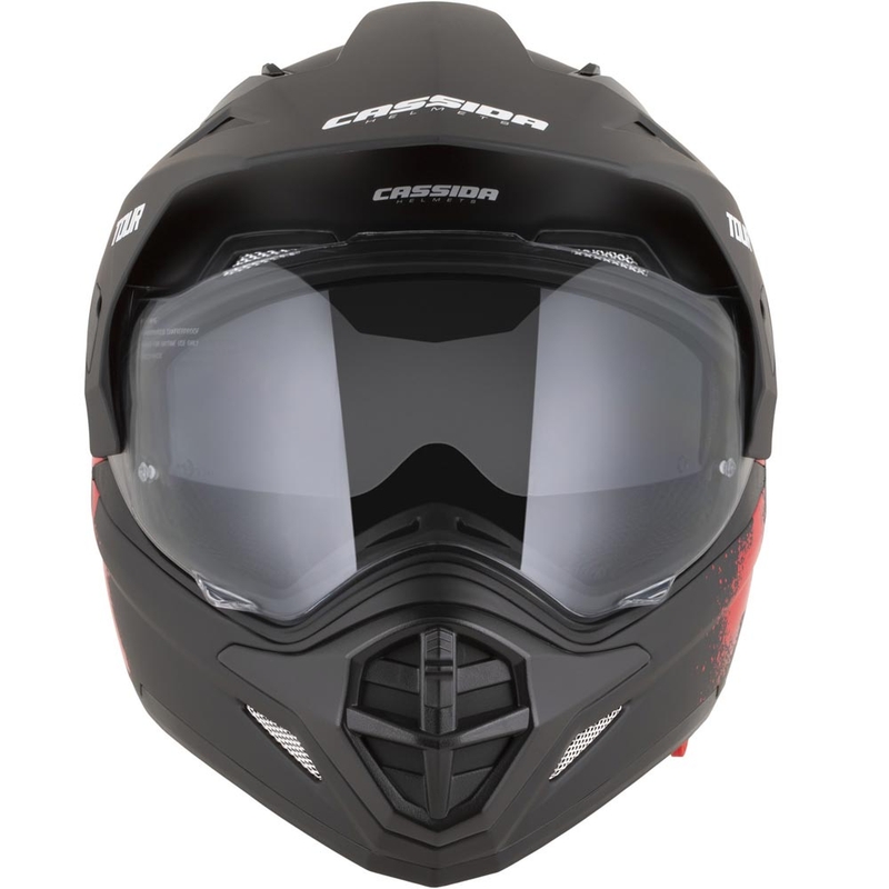 Enduro helma na motorku Cassida Tour 2.0 Crew matná černo-červená