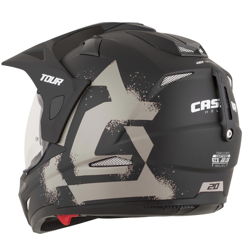 Enduro helma na motorku Cassida Tour 2.0 Crew matná černo-písková