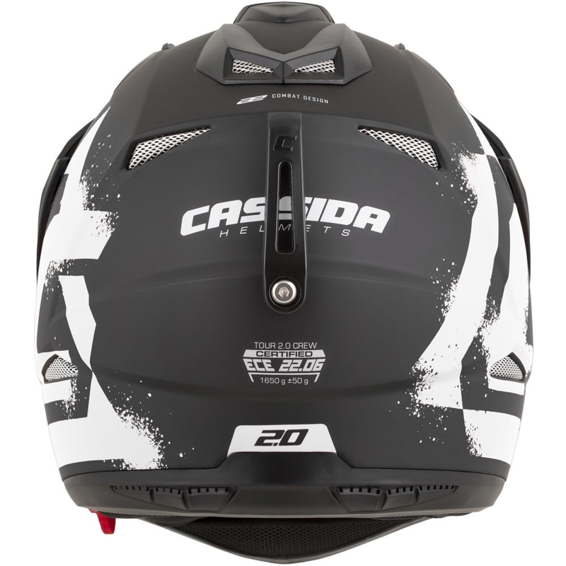 Enduro helma na motorku Cassida Tour 2.0 Crew matná černo-bílá