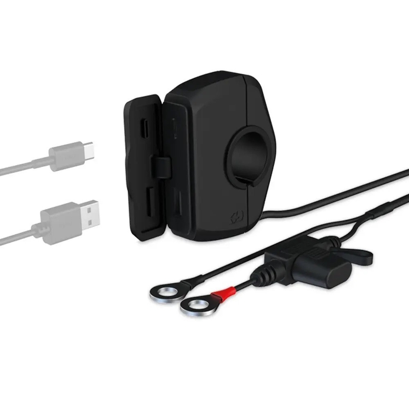 Zásuvka tenká Oxford USB-C a USB-A černá