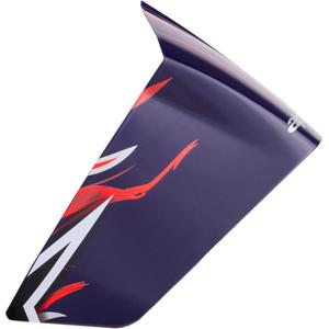 Aerodynamický spoiler pro helmy na motorku Alpinestars Supertech R10 FLYTE racing profil matný modro-červeno-bílý