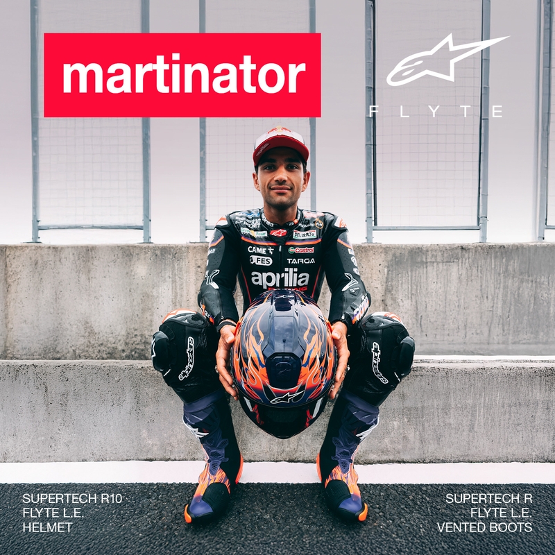 Integrální helma na motorku Alpinestars Supertech R-10 Flyte limitovaná edice Jorge Martin fialovo-červená