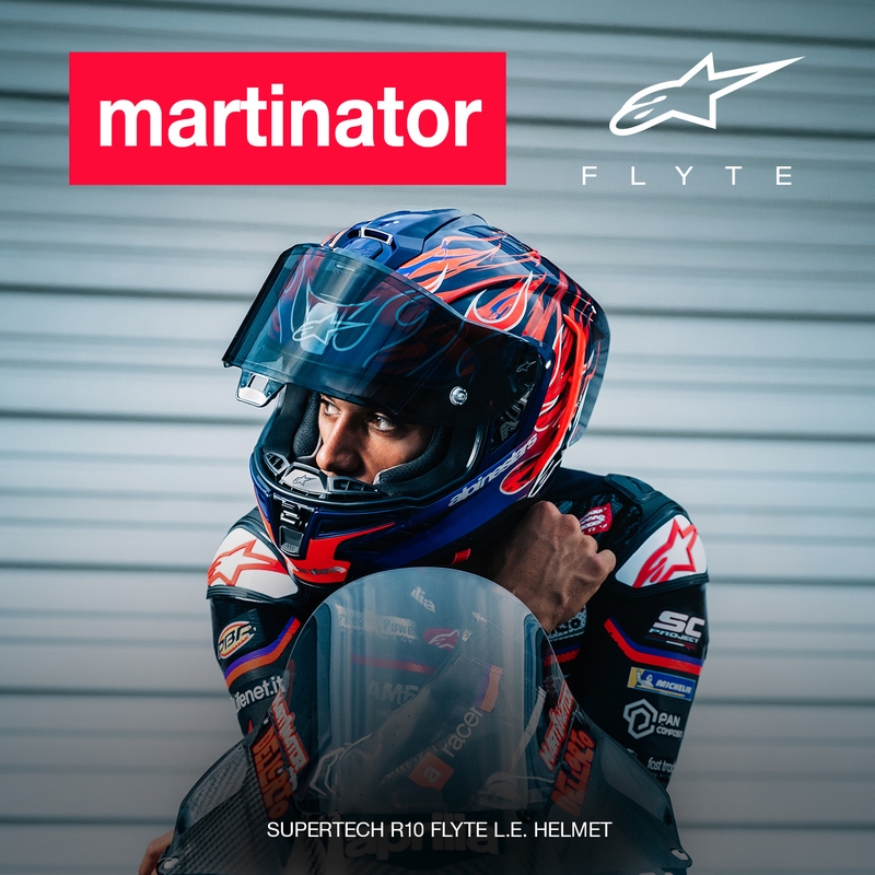 Integrální helma na motorku Alpinestars Supertech R-10 Flyte limitovaná edice Jorge Martin fialovo-červená