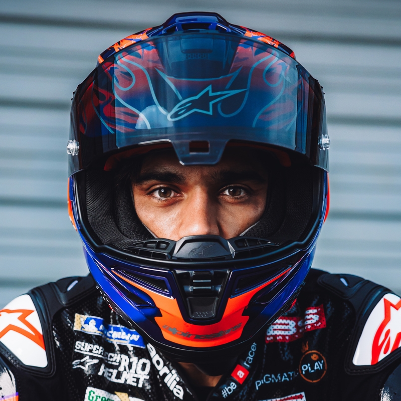 Integrální helma na motorku Alpinestars Supertech R-10 Flyte limitovaná edice Jorge Martin fialovo-červená