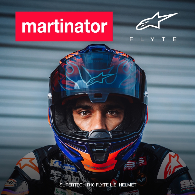 Integrální helma na motorku Alpinestars Supertech R-10 Flyte limitovaná edice Jorge Martin fialovo-červená