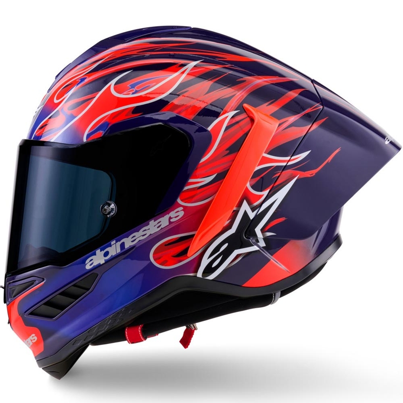 Integrální helma na motorku Alpinestars Supertech R-10 Flyte limitovaná edice Jorge Martin fialovo-červená