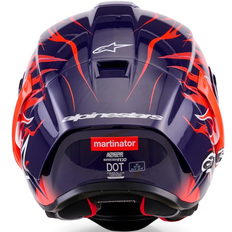 Integrální helma na motorku Alpinestars Supertech R-10 Flyte limitovaná edice Jorge Martin fialovo-červená