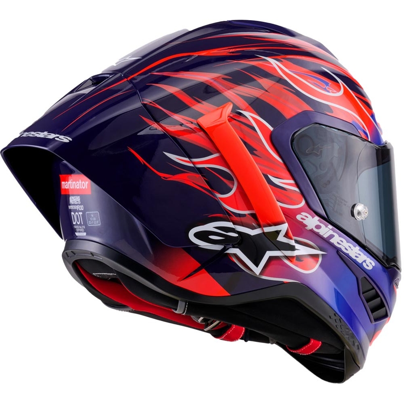 Integrální helma na motorku Alpinestars Supertech R-10 Flyte limitovaná edice Jorge Martin fialovo-červená