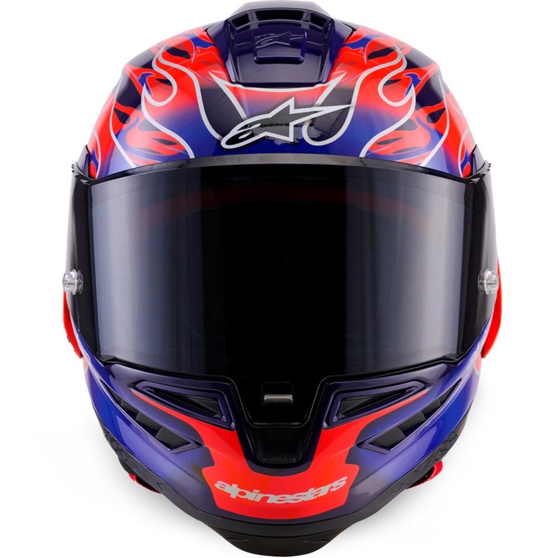 Integrální helma na motorku Alpinestars Supertech R-10 Flyte limitovaná edice Jorge Martin fialovo-červená