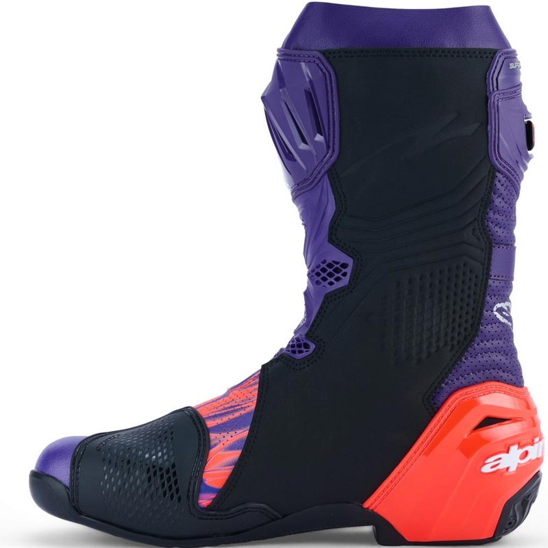 Boty na motorku Alpinestars Supertech R Vented Flyte limitovaná edice Jorge Martin fialovo-červeno-černé