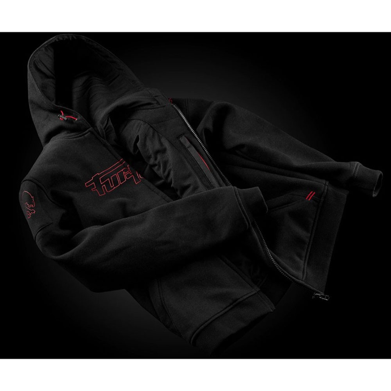 Mikina na motorku Furygan Livio X Kevlar® černo-červená