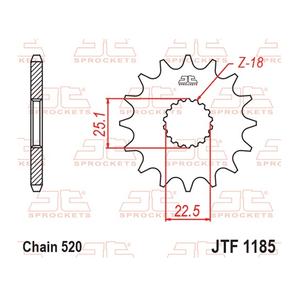 Řetězové kolečko JT JTF 1185-17RB 17 zubů, 520 pogumované