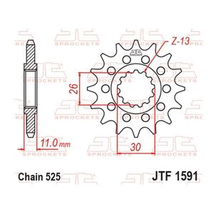Řetězové kolečko JT JTF 1591-16 16 zubů, 525