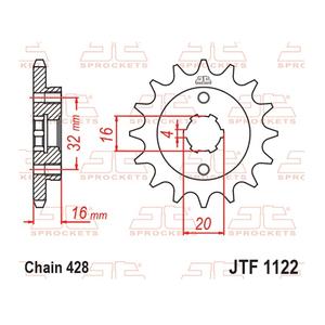 Řetězové kolečko JT JTF 1122-14 14 zubů, 428