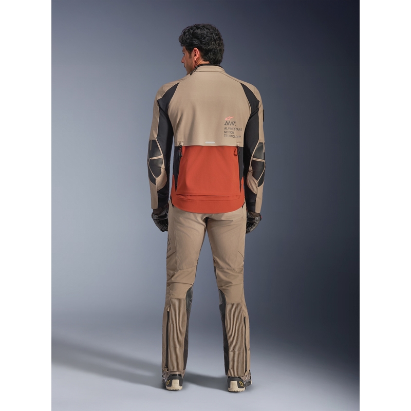 Bunda na motorku Alpinestars AMT-8 Stretch Drystar XF hnědo-oranžovo-černá
