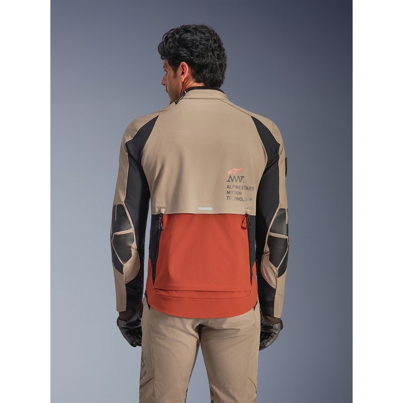 Bunda na motorku Alpinestars AMT-8 Stretch Drystar XF hnědo-oranžovo-černá