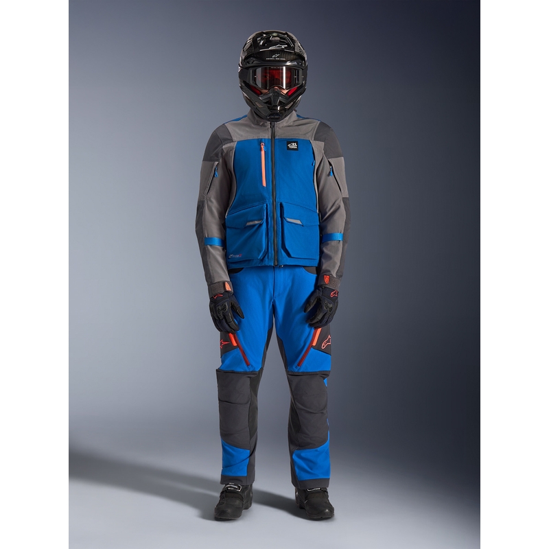 Bunda na motorku Alpinestars Maxdura Drystar XF modro-tmavě šedá