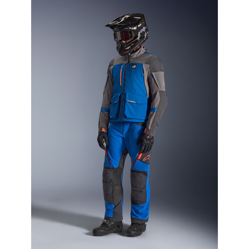 Bunda na motorku Alpinestars Maxdura Drystar XF modro-tmavě šedá