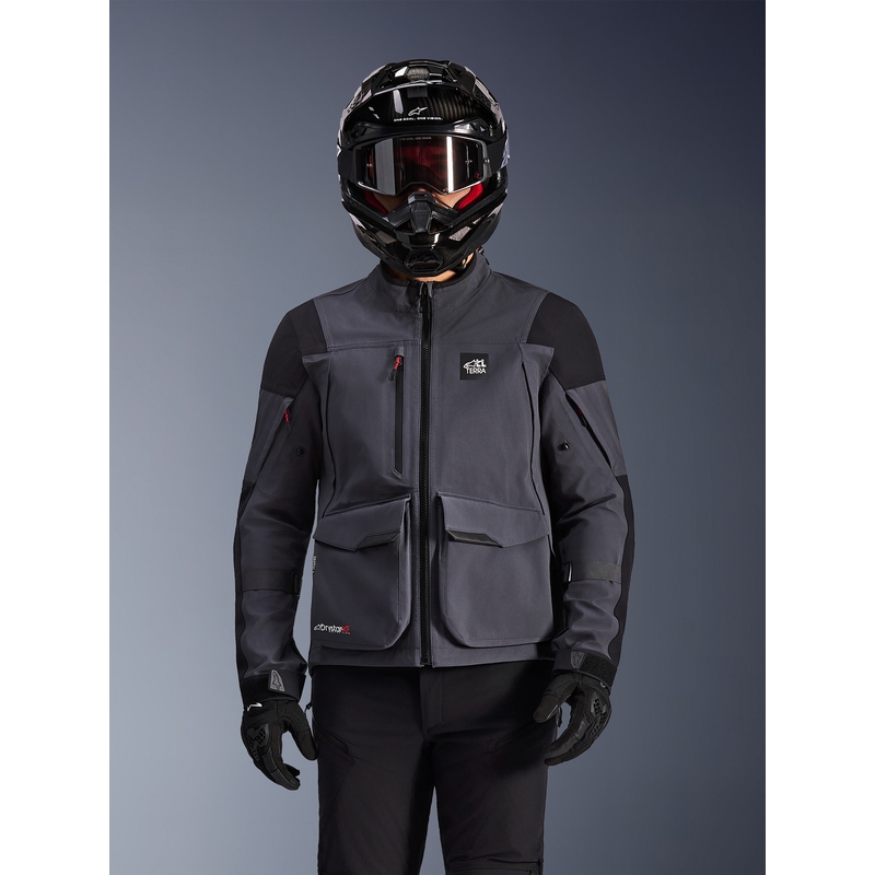 Bunda na motorku Alpinestars Maxdura Drystar XF tmavě šedo-černá