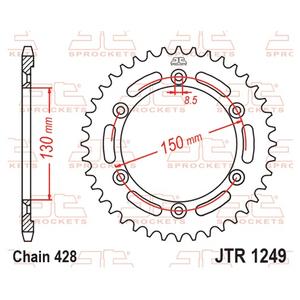 Řetězová rozeta JT JTR 1249-51 51 zubů, 428