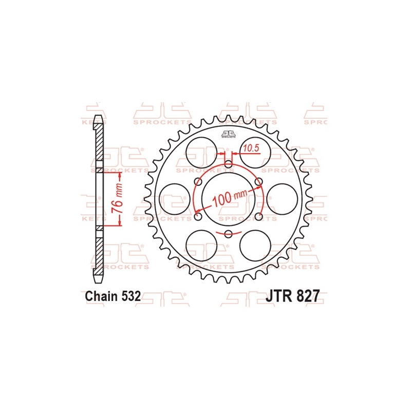 Řetězová rozeta JT 48 zubů, 532