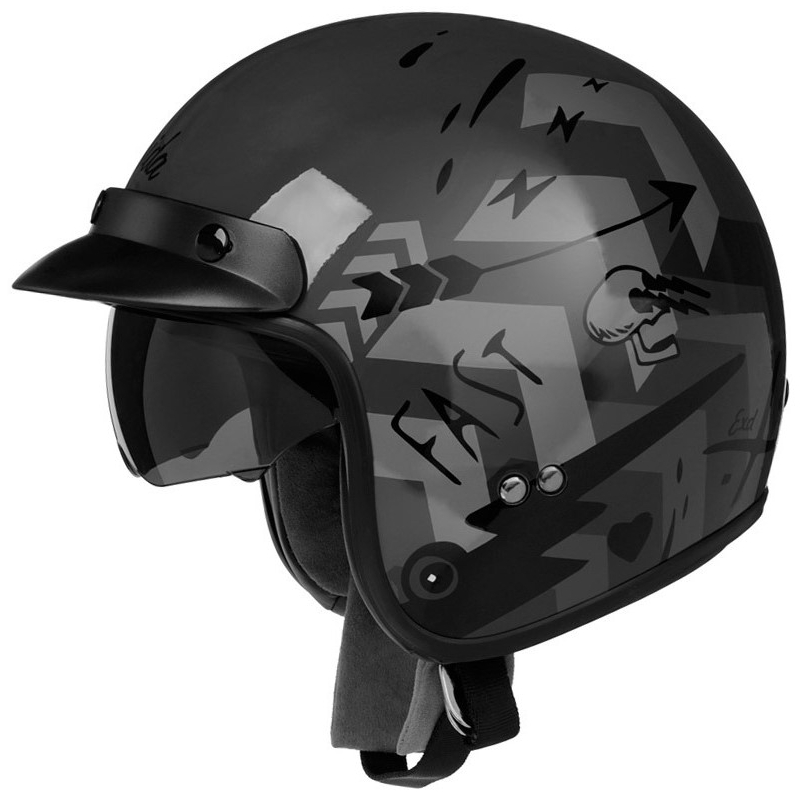 Otevřená přilba na motorku Cassida Oxygen Badass