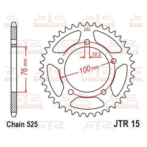 Řetězová rozeta JT JTR 15-46 46 zubů, 525