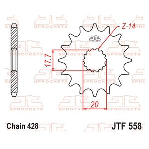Řetězové kolečko JT JTF 558-14 14 zubů, 428