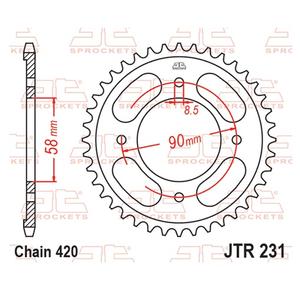 Řetězová rozeta JT JTR 231-36 36 zubů