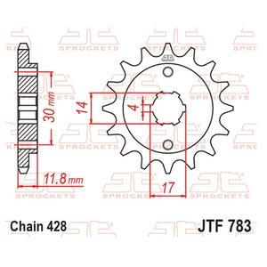 Řetězové kolečko JT JTF 783-14 14 zubů, 428