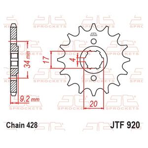 Řetězové kolečko JT JTF 920-15 15 zubů, 428