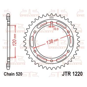 Řetězová rozeta JT JTR 1220-36 36 zubů, 520 výprodej