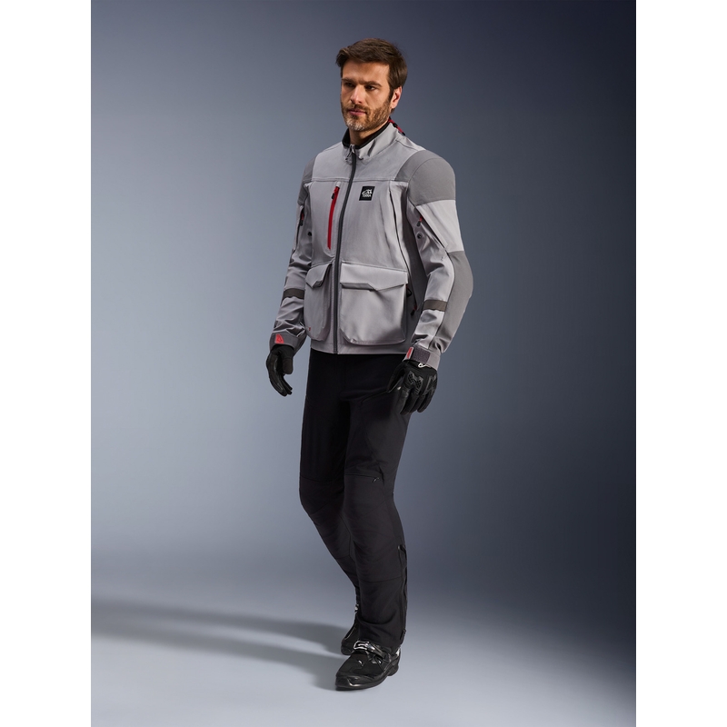 Bunda na motorku Alpinestars Maxdura Drystar XF světle šedo-tmavě šedá