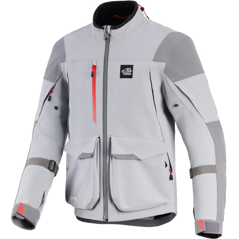 Bunda na motorku Alpinestars Maxdura Drystar XF světle šedo-tmavě šedá