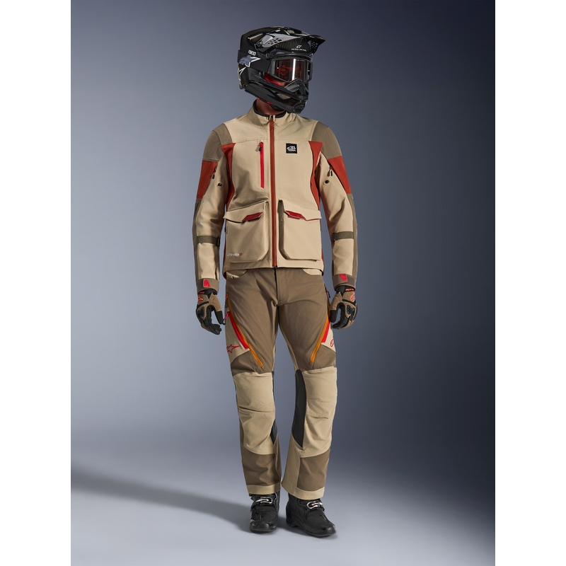 Bunda na motorku Alpinestars Maxdura Drystar XF hnědo-oranžová