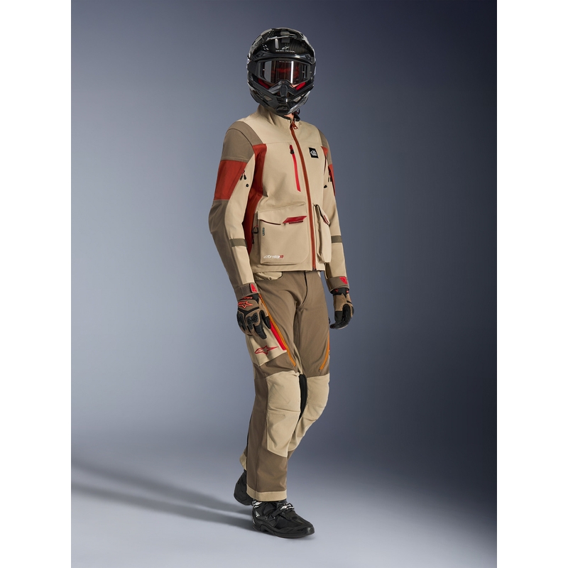 Bunda na motorku Alpinestars Maxdura Drystar XF hnědo-oranžová