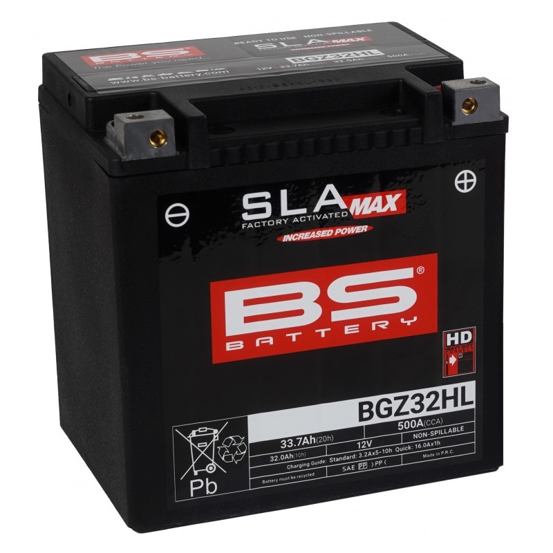 Továrně aktivovaná motocyklová baterie BS-BATTERY SLA MAX