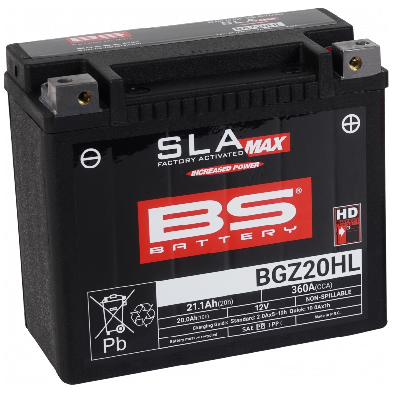 Továrně aktivovaná motocyklová baterie BS-BATTERY SLA MAX