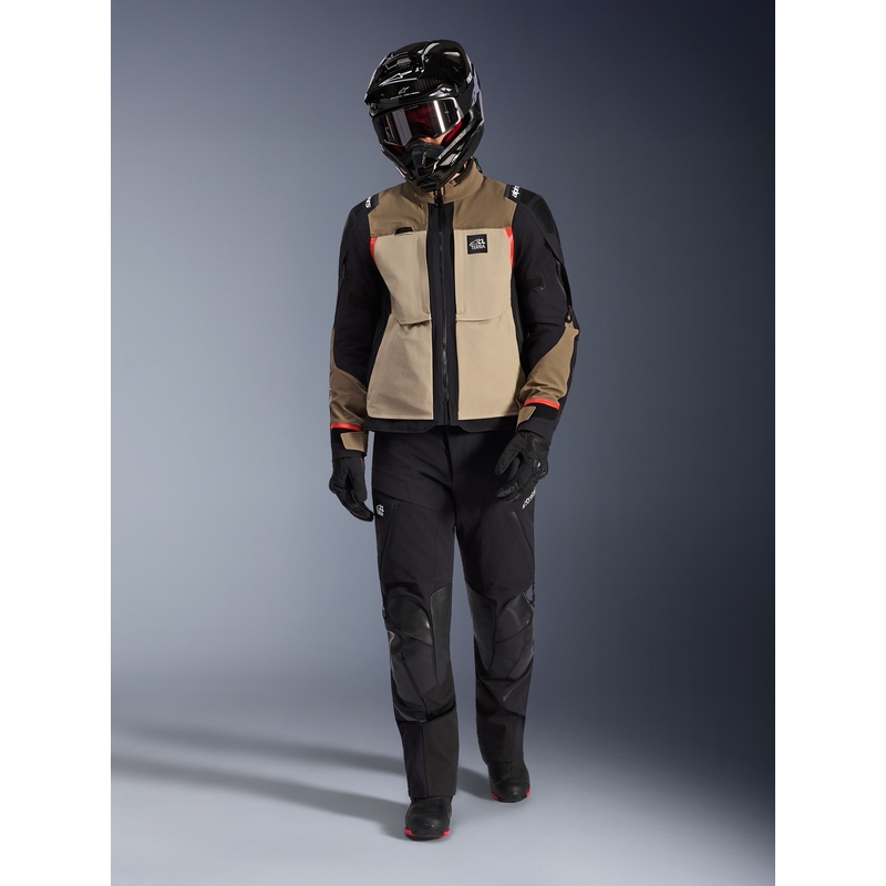 Bunda na motorku Alpinestars Andes PRO Drystar XF hnědo-černo-oranžová