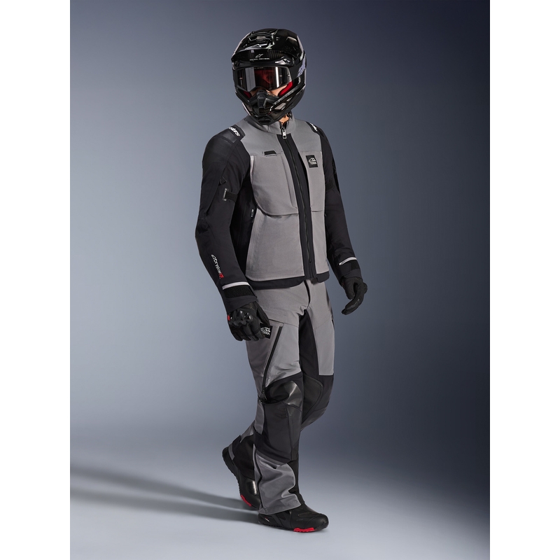 Bunda na motorku Alpinestars Andes PRO Drystar XF tmavě šedo-černá