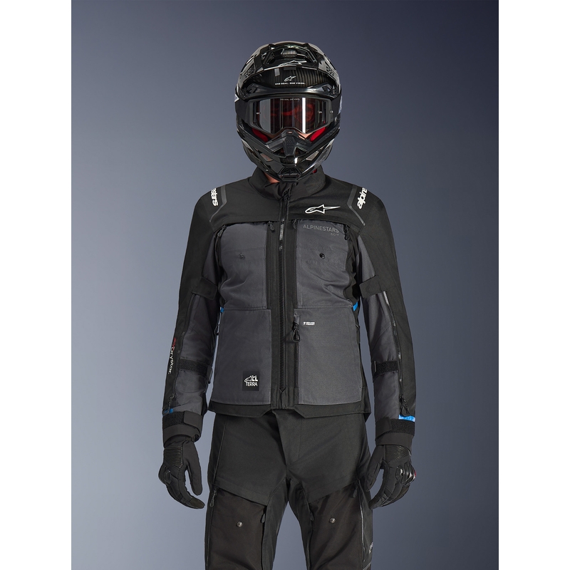 Bunda na motorku Alpinestars Cusco Drystar černo-tmavě šedá