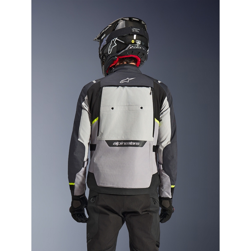 Bunda na motorku Alpinestars Cusco Drystar světle šedo-světle modro-tmavě modrá