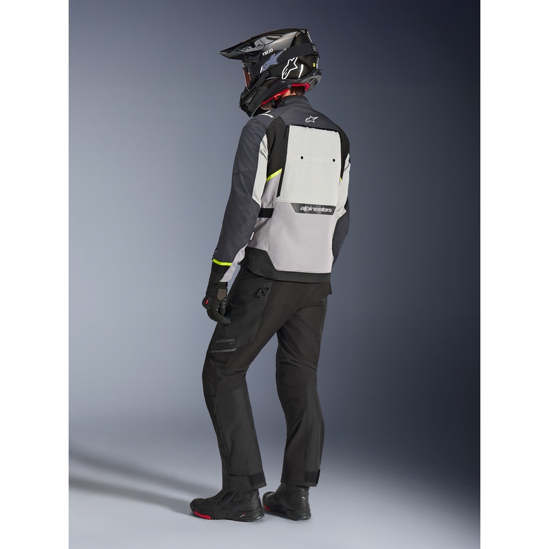 Bunda na motorku Alpinestars Cusco Drystar světle šedo-světle modro-tmavě modrá