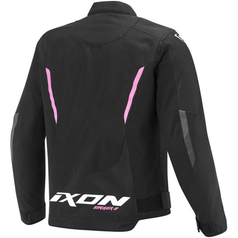 Dětská bunda na motorku IXON Striker 2 černo-fluo růžová