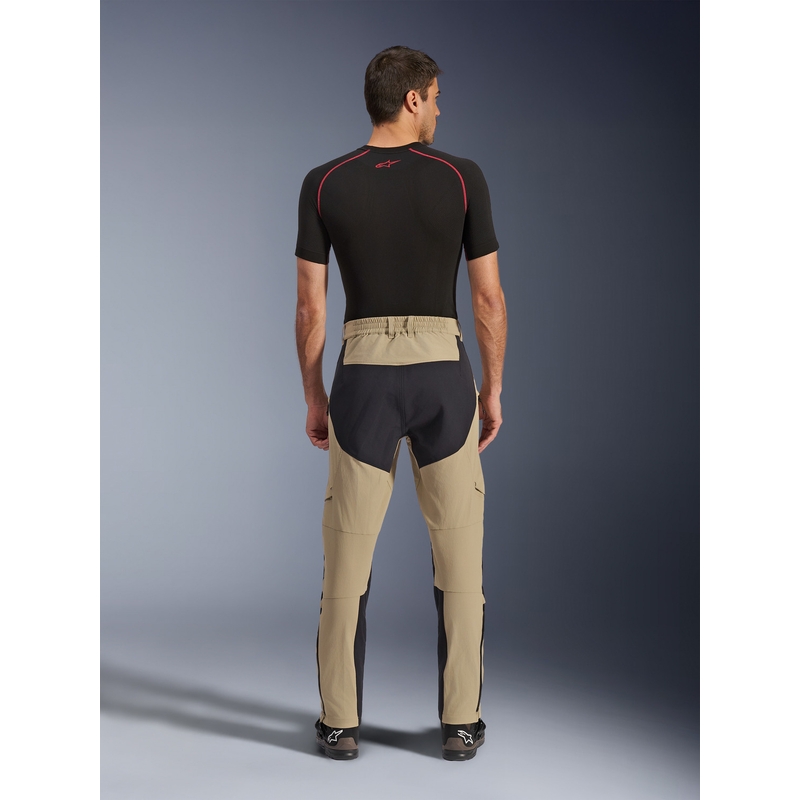 Kalhoty na motorku Alpinestars Explore AST světle hnědo-černé