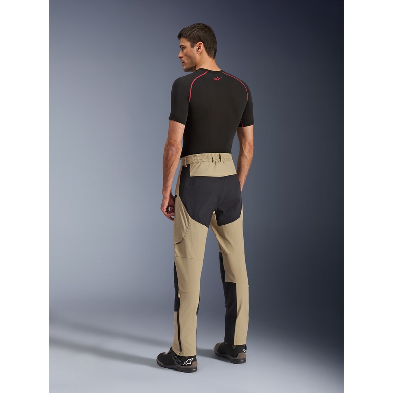 Kalhoty na motorku Alpinestars Explore AST světle hnědo-černé