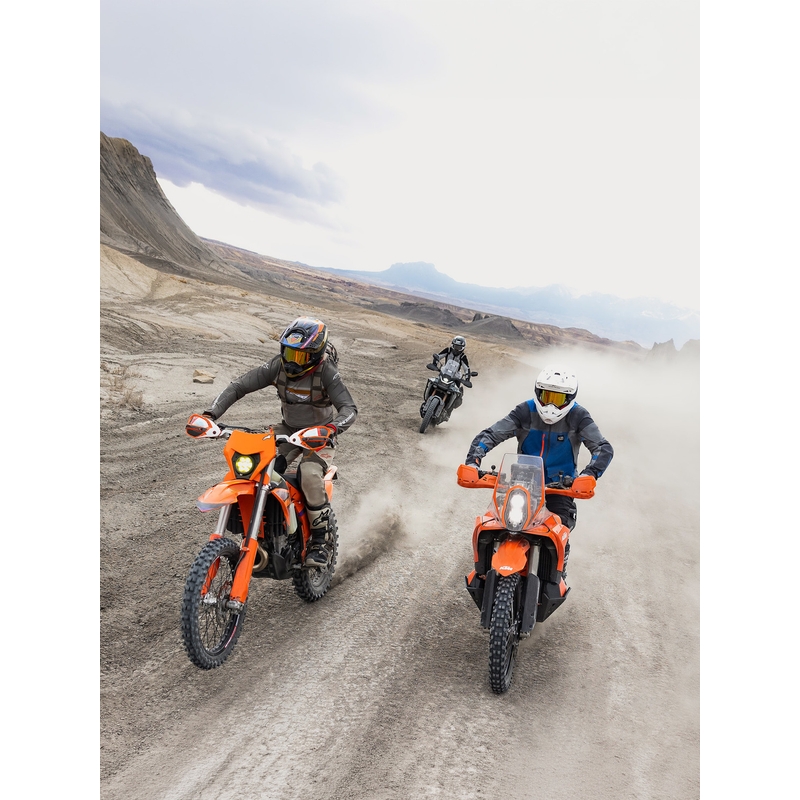 Kalhoty na motorku Alpinestars Maxdura Dual modro-tmavě šedo-oranžové
